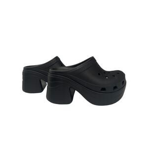 Croc high heel slip ons. Woman’s size 6. Black never worn.